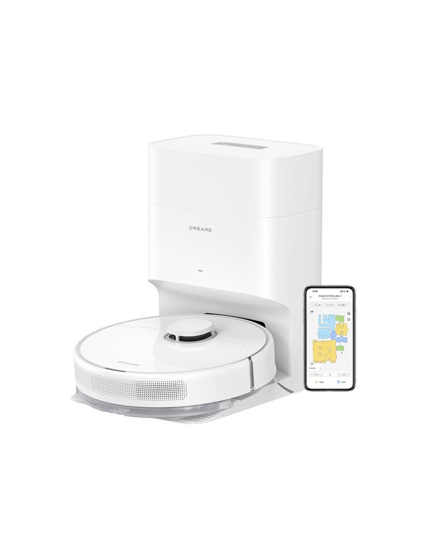Dreame D10 Plus Gen 2 Robot Süpürge Beyaz, 6,000PA Emiş Gücü