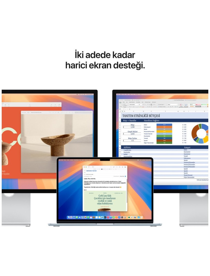 Apple MacBook Air M4 24GB 512GB SSD macOS 15" Taşınabilir Bilgisayar Yıldız Işığı MC6K4TU/A