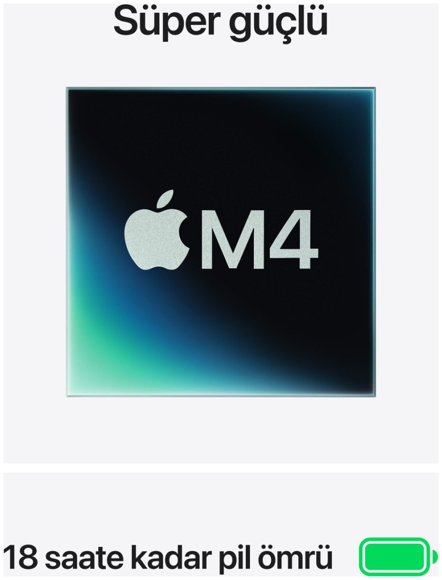 Apple MacBook Air M4 16GB 512GB SSD macOS 15" Taşınabilir Bilgisayar Gök Mavisi MC7C4TU/A